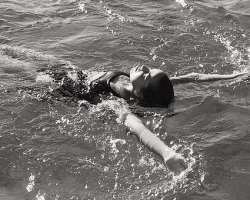 The star is also a great swimmer.